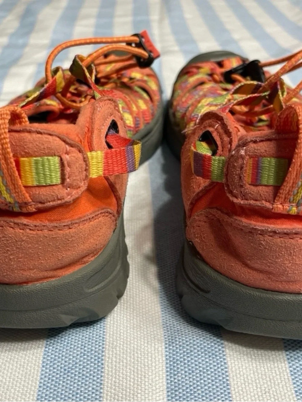 Keen For Girls, Color Orange, Yellow, Size J2, Gently Used.